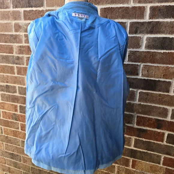 Allison Daley Blue Vegan Suede Jacket - Picture 8 of 13